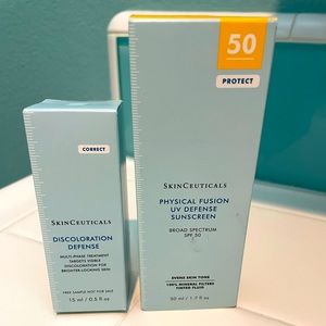 Skin Ceuticals Bundle Physical Fusion SPF 50 + Discoloration Defense NEW in box